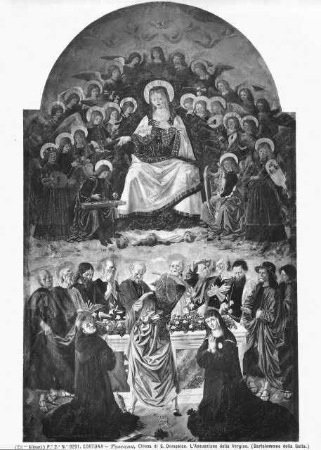 Alinari, Fratelli — Cortona - Toscana. Chiesa di S. Domenico. L'Assunzione della Vergine. (Bartolommeo della Gatta.) — insieme